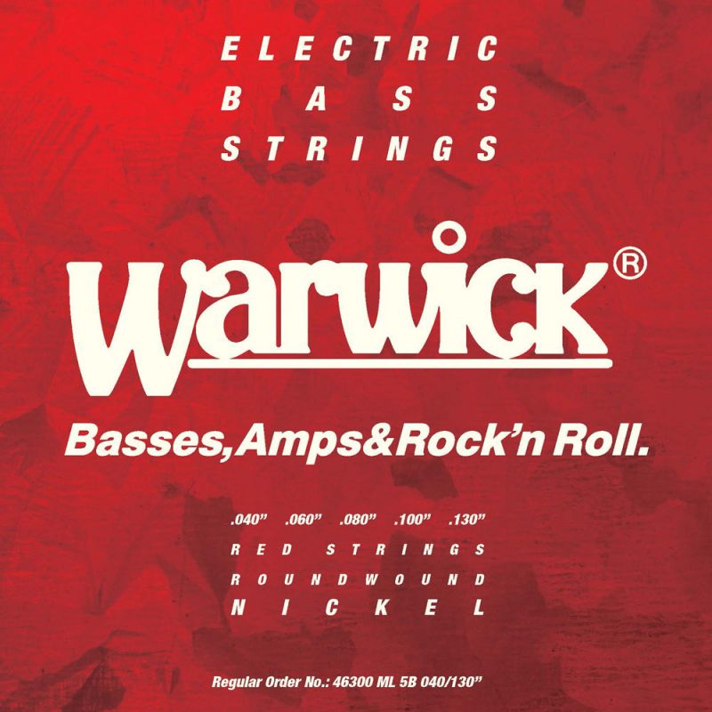 Набор струн WARWICK 46300 RED Nickel Plated Medium Light 5-String (40-130)